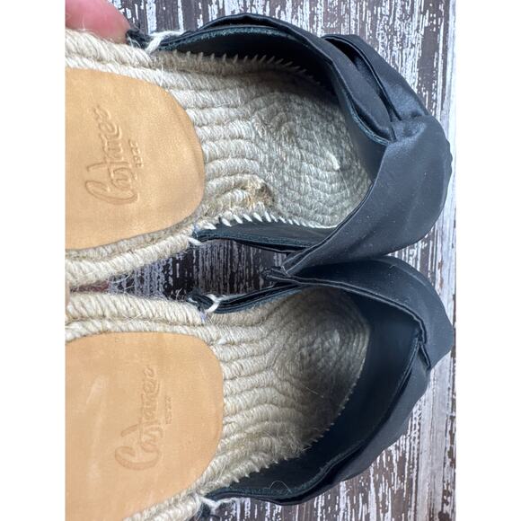 Castaner Black Satin Twist Bow Slide Espadrille Summer Wedding - Picture 7 of 7